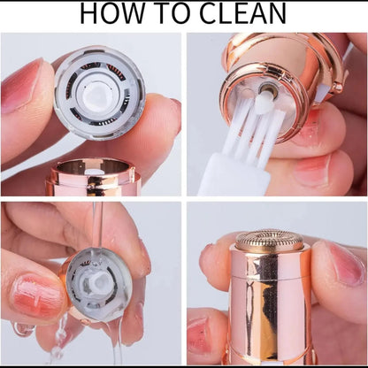 Rechargeable Painless Facial Hair Remover for Women | USB Electric Shaver with LED Light | Lipstick-Shaped Portable Eyebrow, Lip, Chin & Upper Lip Trimmer | Original Finishing Touch Flawless Hair Removal | Imported & Original for Girls & Ladies