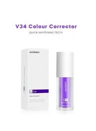 HISMILE V34 Teeth Removing Deep Smoke Stains Gingiva Protection Purple Orthopedic Toothpaste, Purple Teeth Whitening Toothpaste Kit